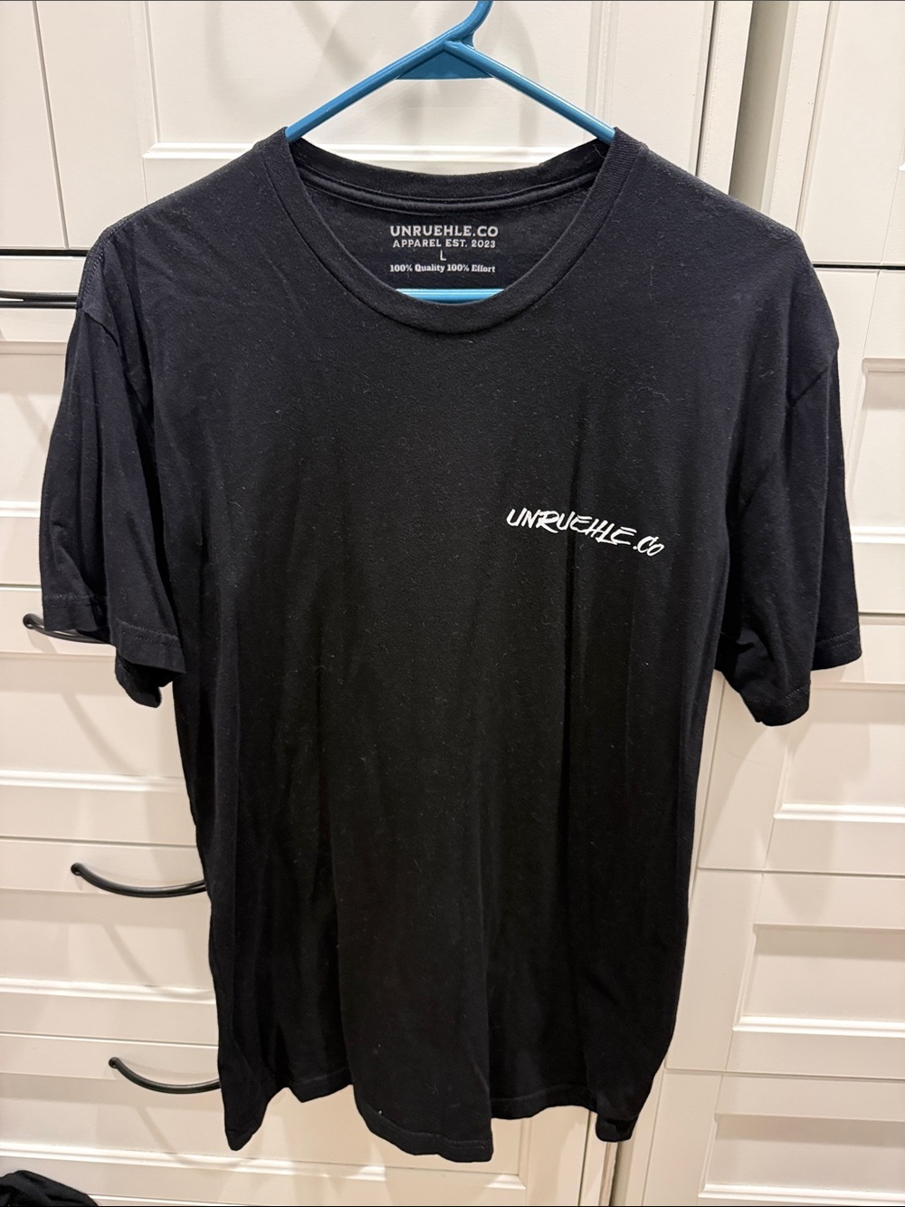 Unruehle.co Men's Black Short Sleeve Logo Tee